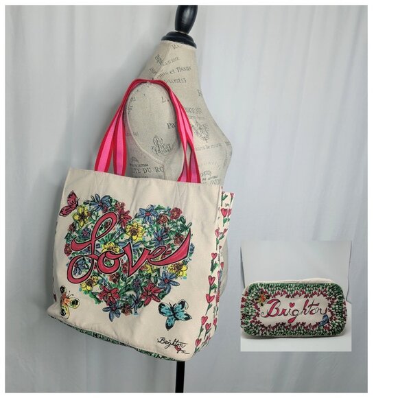 Brighton Handbags - Brighton Love Tote Bag Canvas Large Tweet